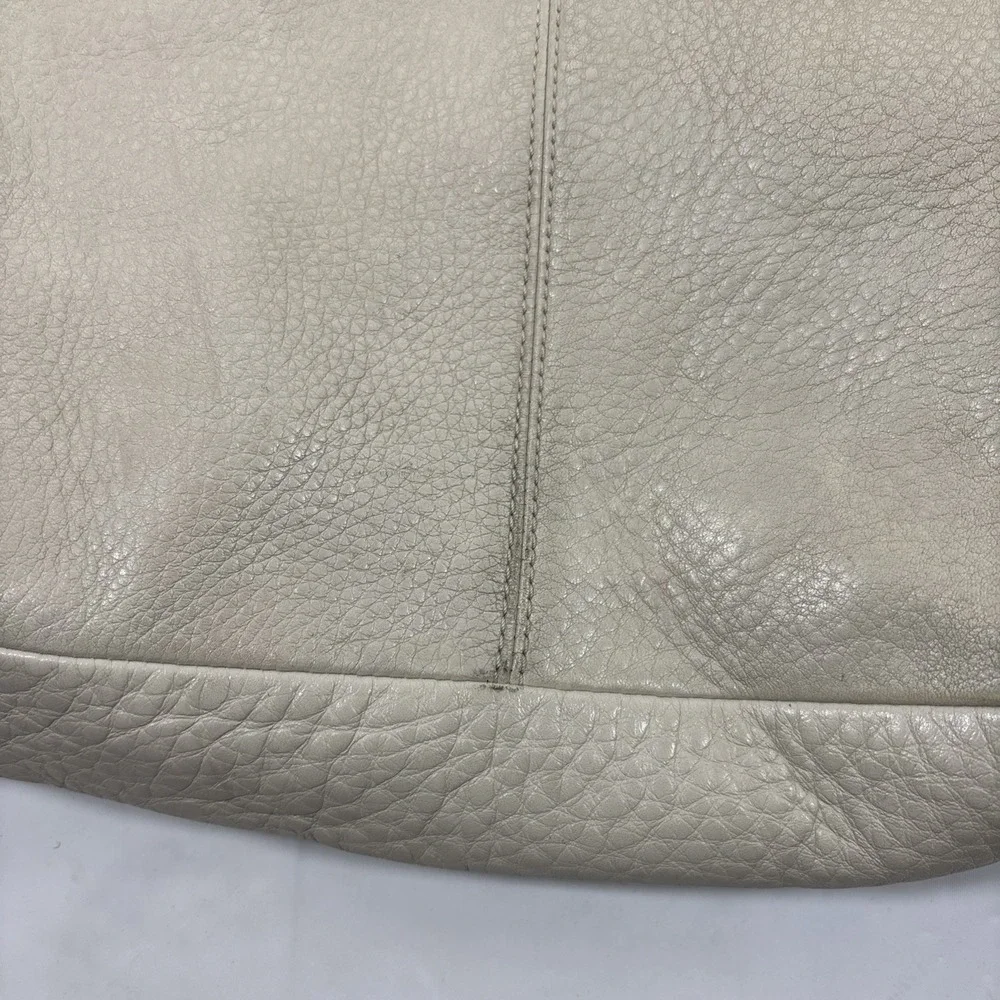 VTG Coach Julia Hobo Shoulder Bag Beige Oatmeal Pebble Leather Slouchy Purse Y2K